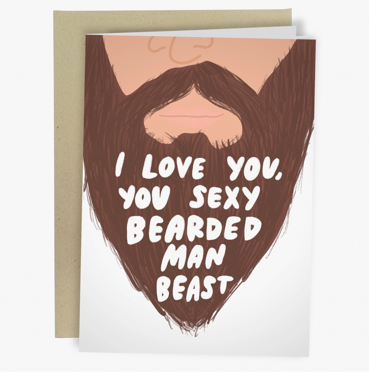 Sexy Bearded Man Beast Card