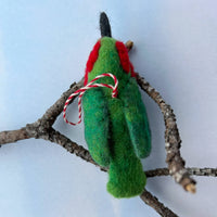 Load image into Gallery viewer, Hummingbird Felt Wool Ornament
