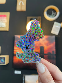 Load image into Gallery viewer, Holographic Hand + Eye Sticker
