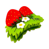 Load image into Gallery viewer, Strawberries and Flowers Hair Claw
