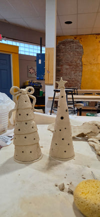 Load image into Gallery viewer, Ceramic Holiday Tree Luminaries // Sat. Nov. 21st // 12-2pm
