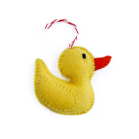 Load image into Gallery viewer, Rubber Duck Felt Wool Ornament
