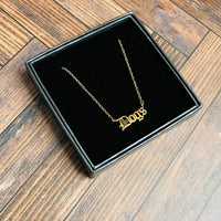 Load image into Gallery viewer, Dogs word Necklace stainless steel gold animal lover: Gold
