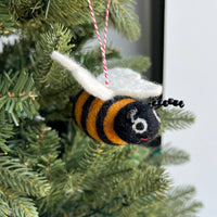 Load image into Gallery viewer, Bee Felt Wool Ornament
