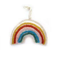 Load image into Gallery viewer, Rainbow Embroidered Wool Ornament

