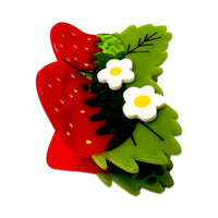 Load image into Gallery viewer, Strawberries and Flowers Hair Claw
