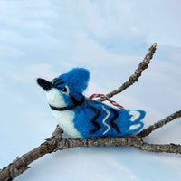 Load image into Gallery viewer, Blue Jay Felt Wool Ornament
