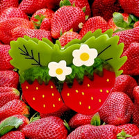 Load image into Gallery viewer, Strawberries and Flowers Hair Claw
