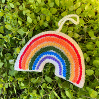 Load image into Gallery viewer, Rainbow Embroidered Wool Ornament
