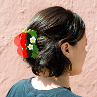 Load image into Gallery viewer, Strawberries and Flowers Hair Claw
