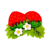 Load image into Gallery viewer, Strawberries and Flowers Hair Claw
