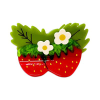 Load image into Gallery viewer, Strawberries and Flowers Hair Claw

