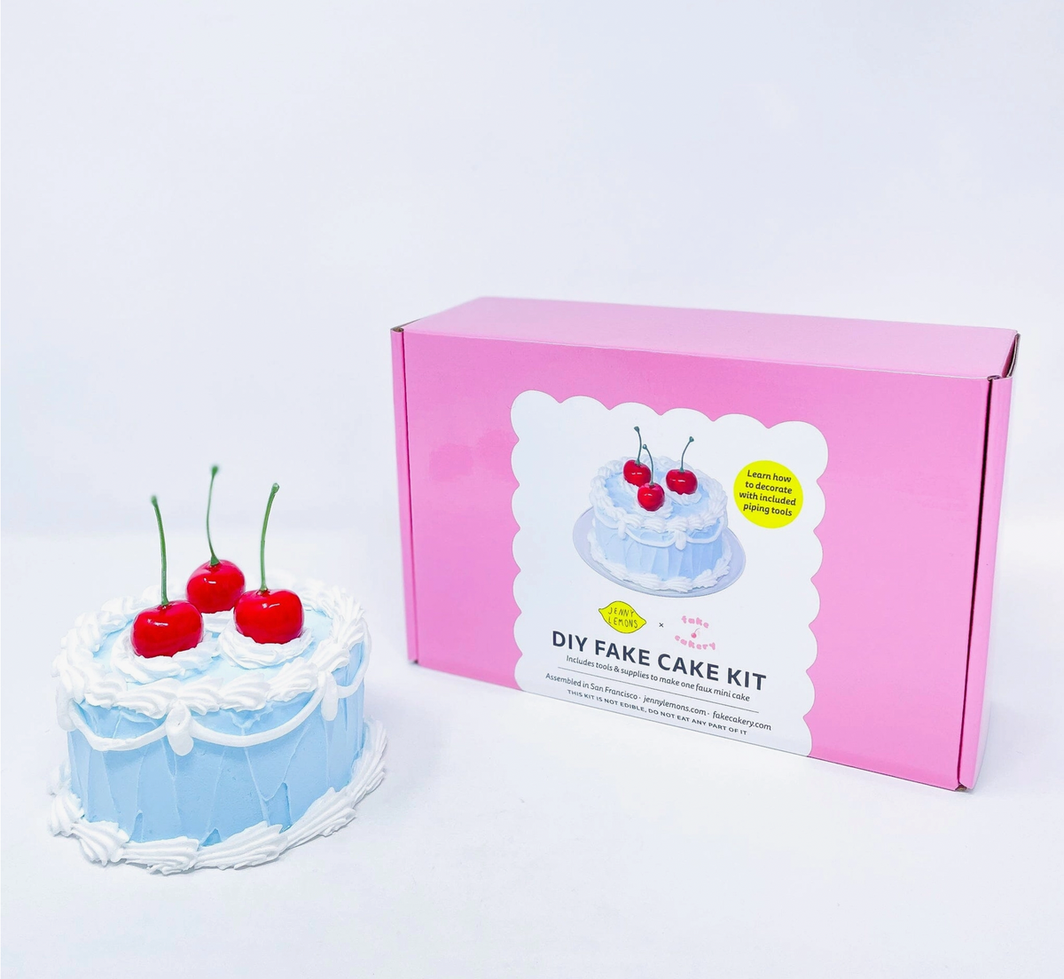 DIY Blue Cherry Fake Cake Kit