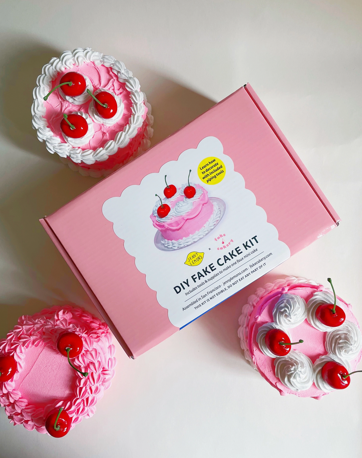 DIY Pink Cherry Fake Cake Kit