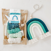 Load image into Gallery viewer, Teal DIY Macrame Rainbow Kit
