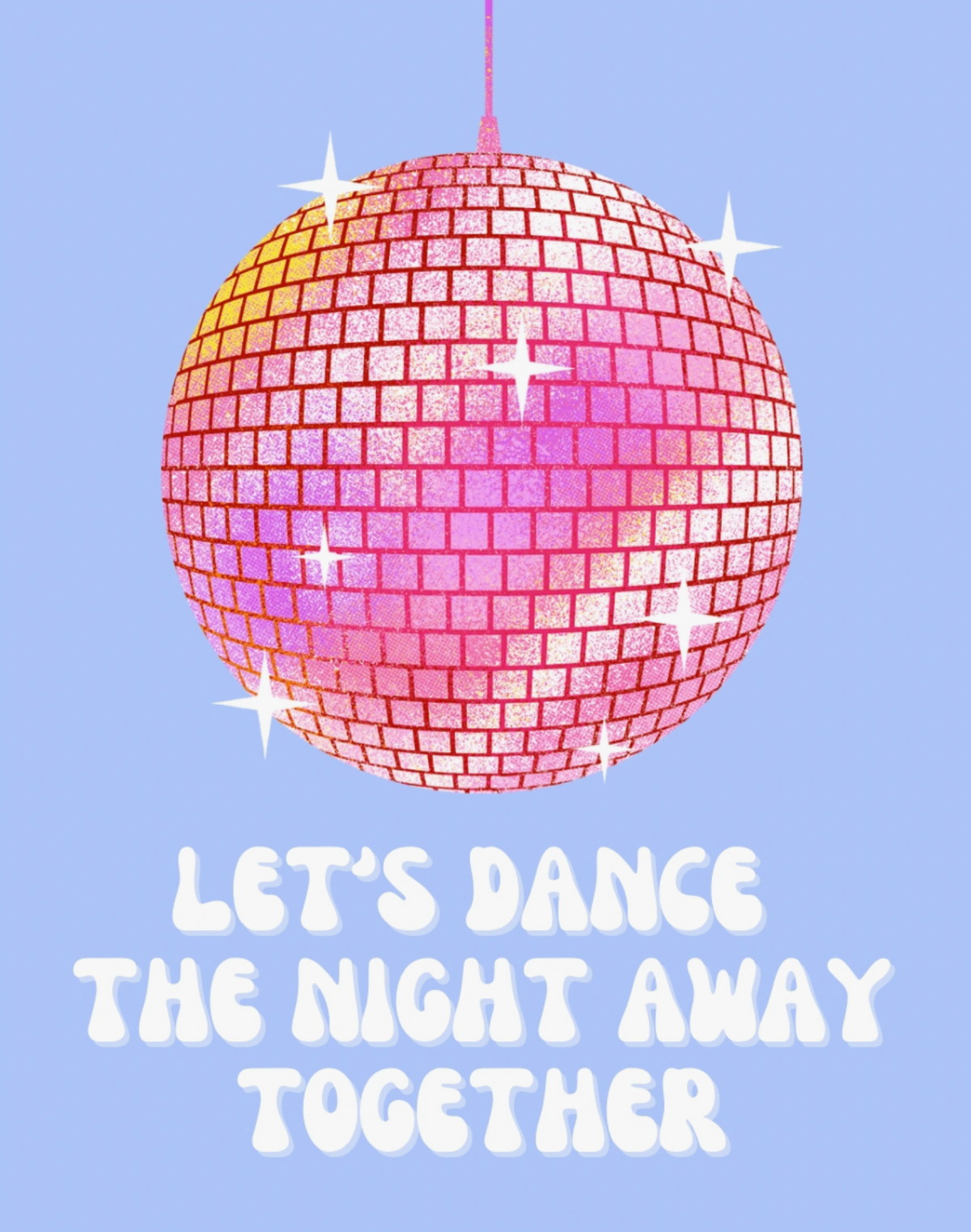 Let's Dance the Night Away Together Greeting Card