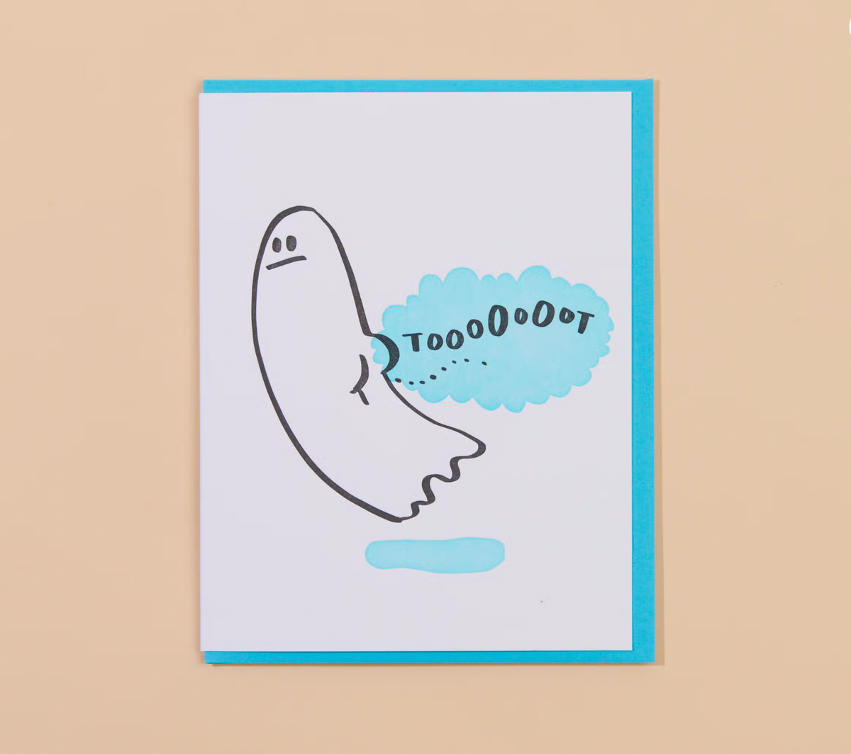 Tootin' Ghost Greeting Card