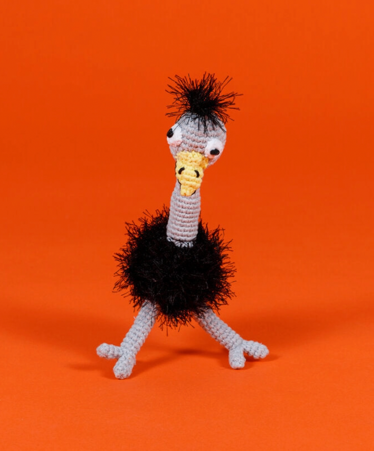 Crocheted Ostrich Dog Toy