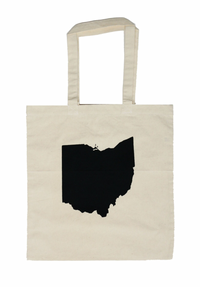 Load image into Gallery viewer, Black Ohio Silhouette Tote Bag
