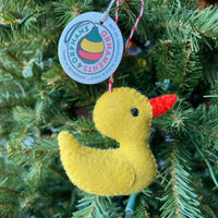Load image into Gallery viewer, Rubber Duck Felt Wool Ornament
