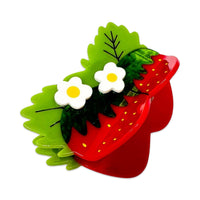 Load image into Gallery viewer, Strawberries and Flowers Hair Claw
