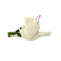 Load image into Gallery viewer, Dove with Olive Branch Felt Wool Ornament
