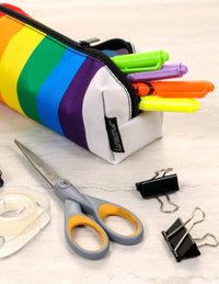 Load image into Gallery viewer, Pencil Pouch: PRIDE Rainbow Stripe
