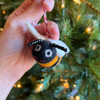 Load image into Gallery viewer, Bee Felt Wool Ornament
