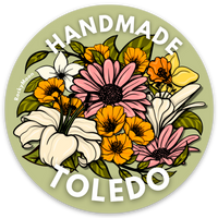 Load image into Gallery viewer, Flower Circle Sticker (Green)
