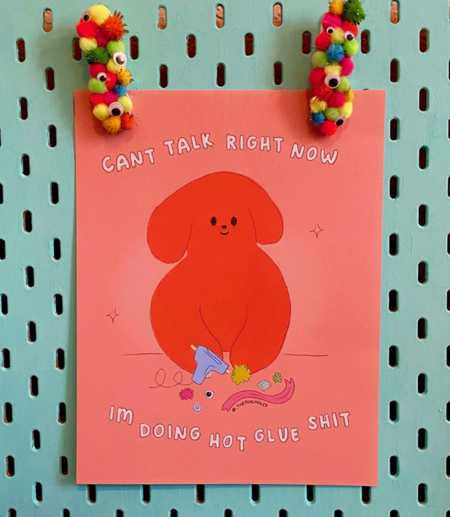Hot Glue Shit Print