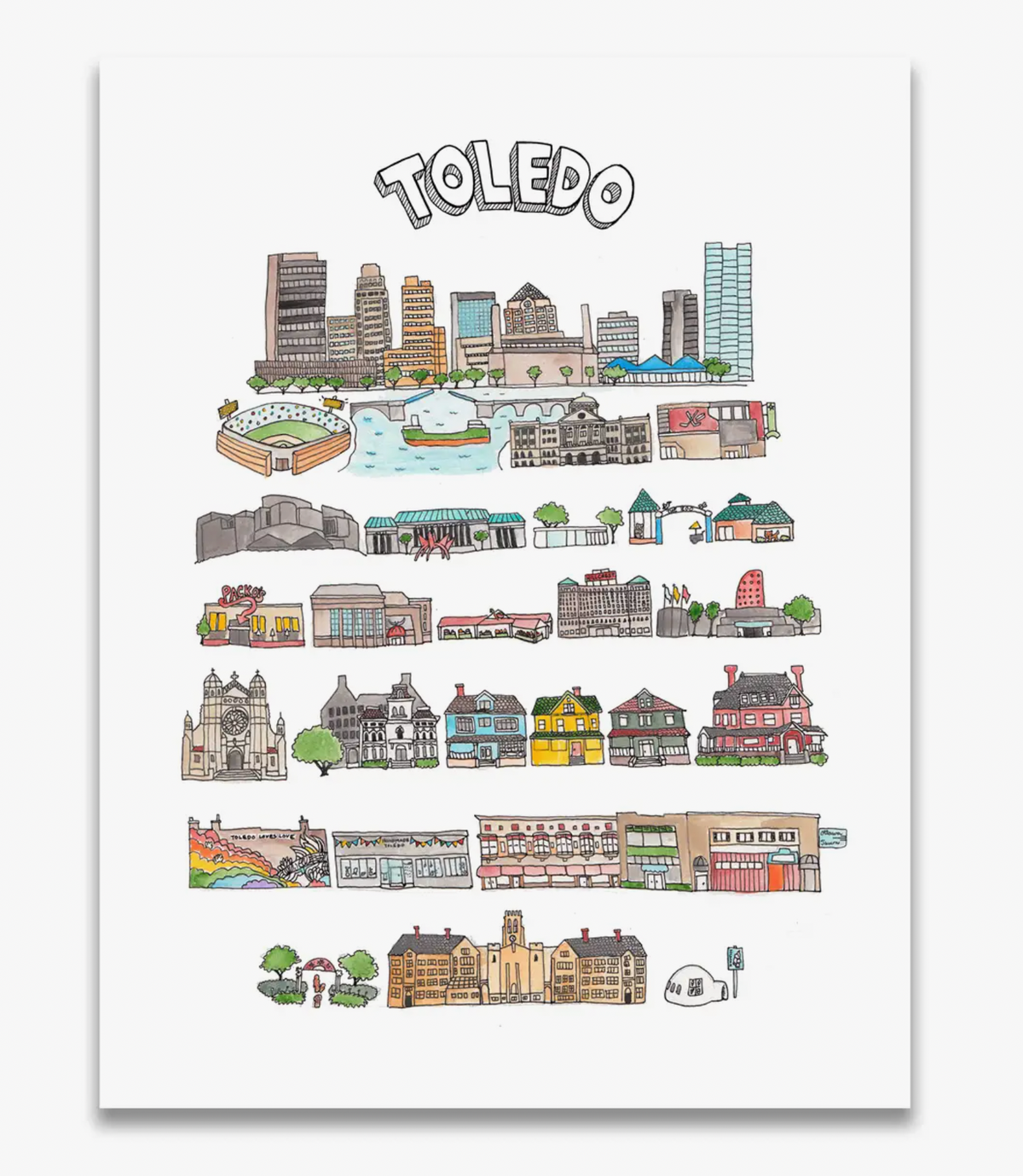 Small Toledo, OH Print