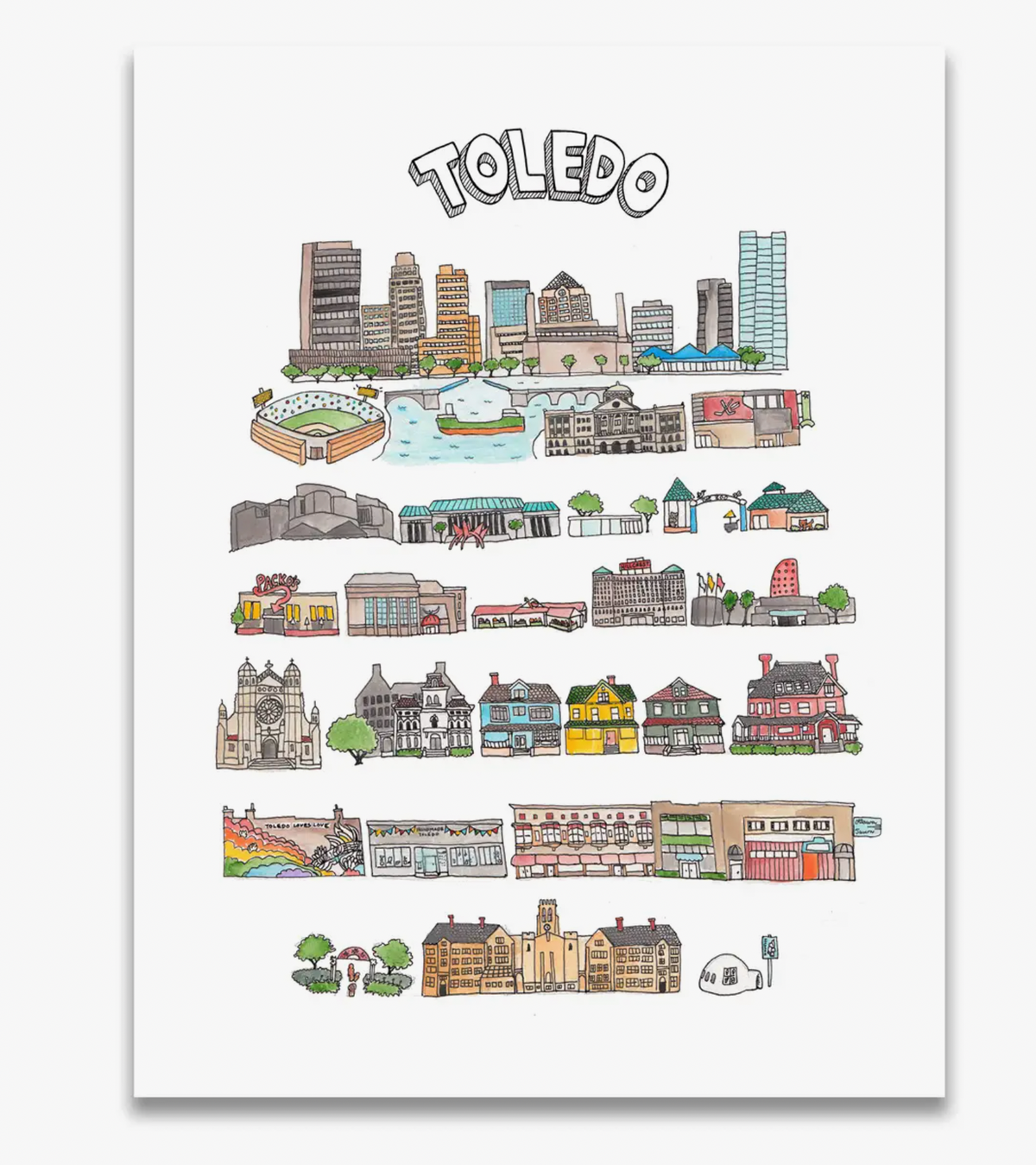 Large Toledo, OH Print