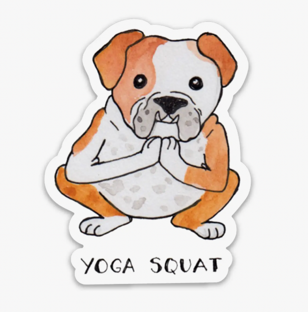 Yoga Squat Dog Sticker